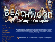 Tablet Screenshot of beachwoodcanyoncockapoos.com